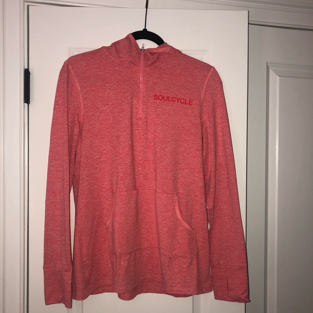 Pink SoulCycle quarter zip